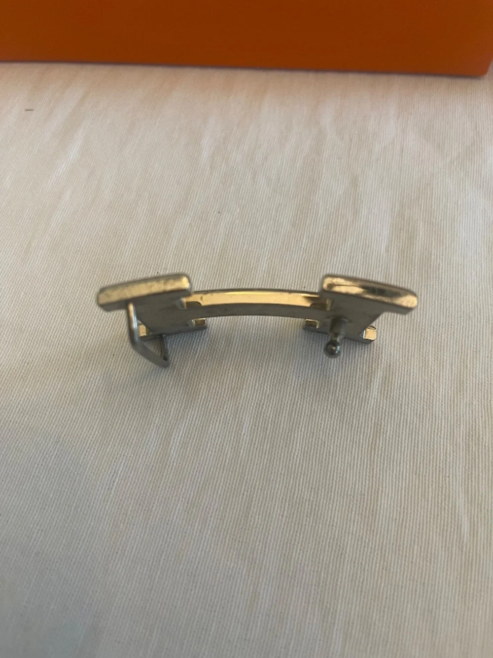 Hermès Unisex Reversible Belt Kit Silver H Buckle Size 32 mm Size 100